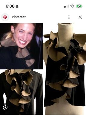 Ralph Lauren poplin ruffle shirt tuxedo shirt CBK 90’s Love Story